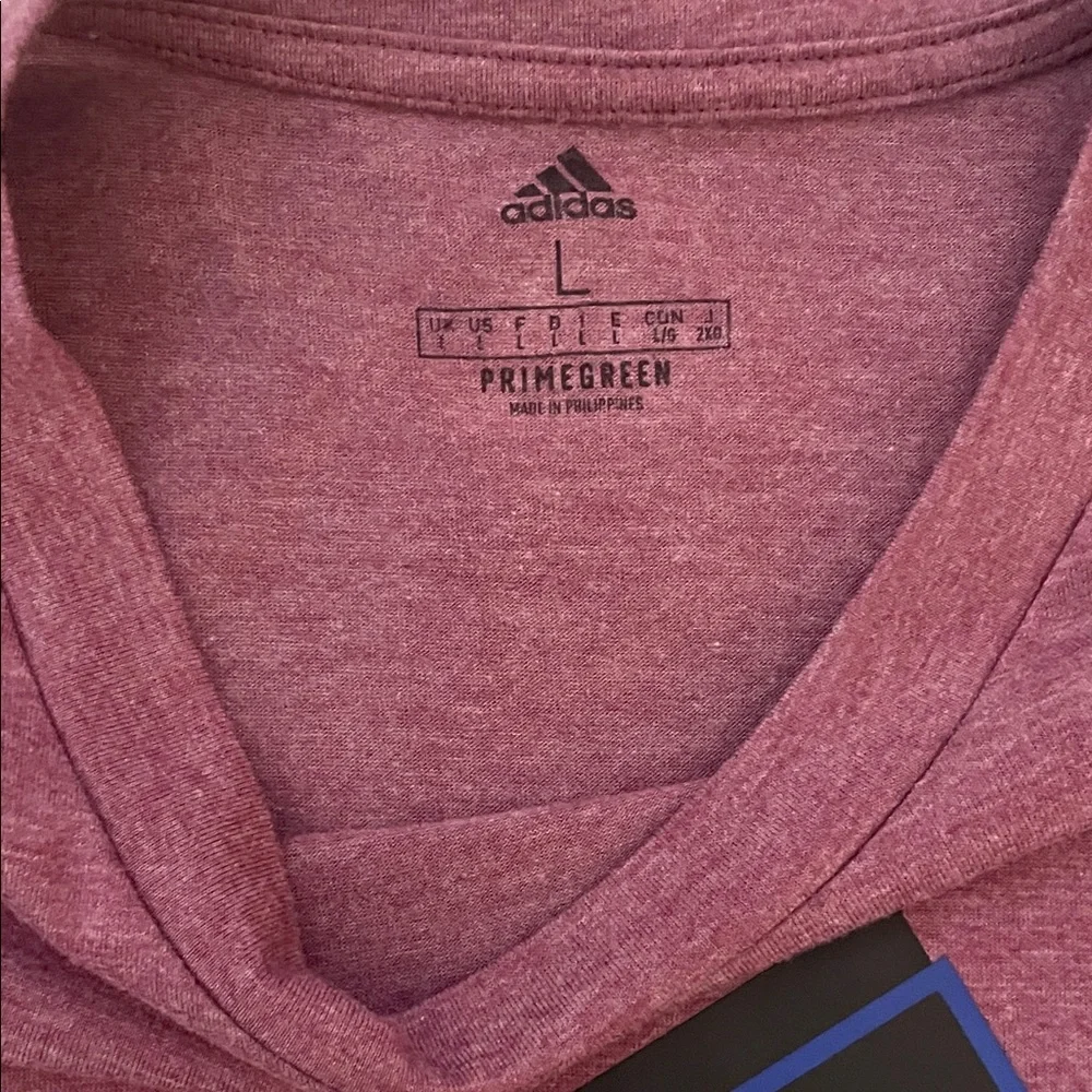 Adidas Men's Blue and Maroon Short Sleeve Tees